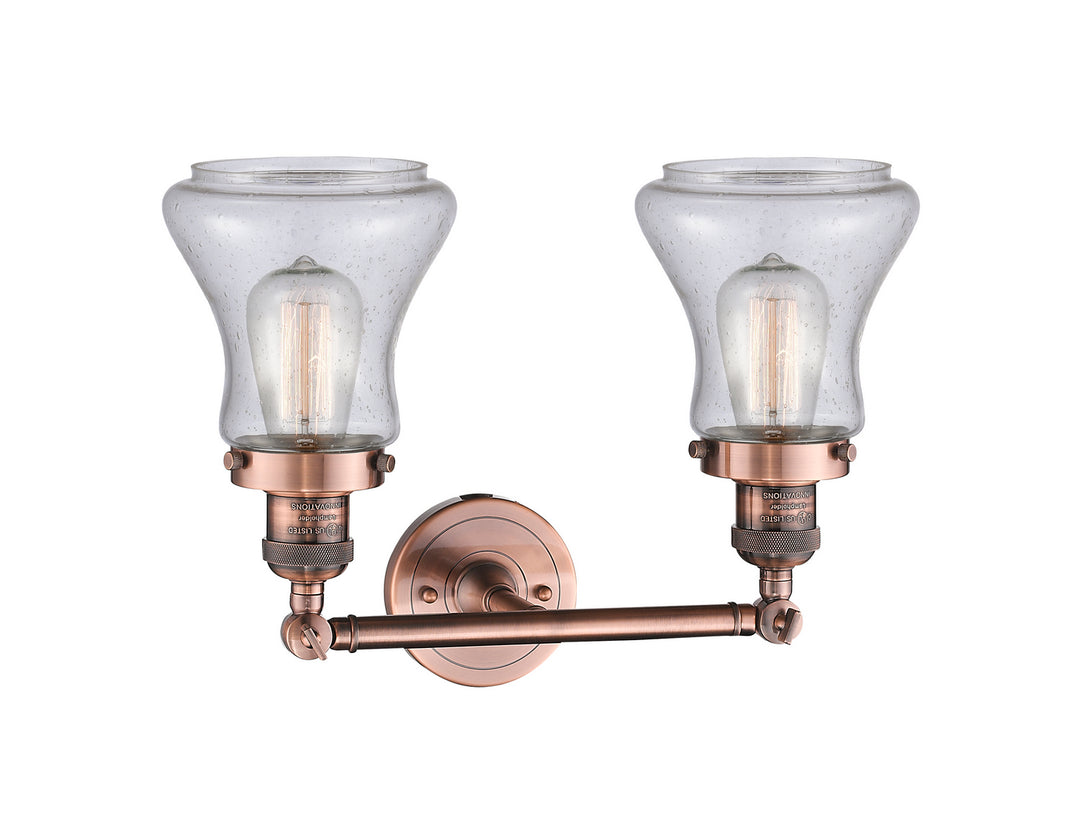 Innovations Franklin Restoration 208-AC-G194-LED Bath Vanity Light 17 in. wide - Antique Copper