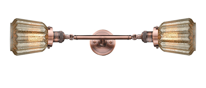 Innovations Franklin Restoration 208L-AC-G146-LED Bath Vanity Light 7 in. wide - Antique Copper