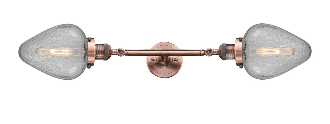 Innovations Franklin Restoration 208L-AC-G165-LED Bath Vanity Light 7 in. wide - Antique Copper