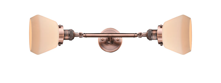 Innovations Franklin Restoration 208L-AC-G171 Bath Vanity Light 7 in. wide - Antique Copper