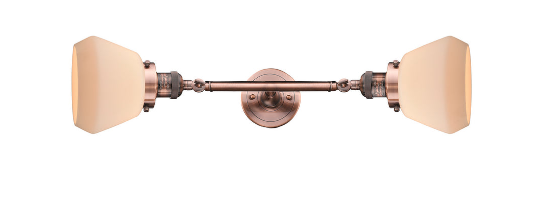 Innovations Franklin Restoration 208L-AC-G171-LED Bath Vanity Light 7 in. wide - Antique Copper
