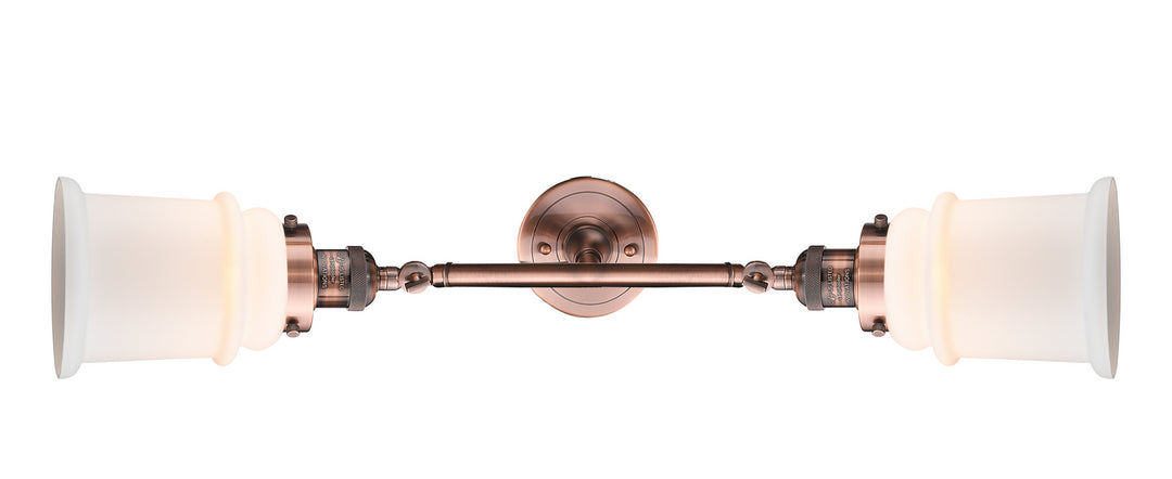 Innovations Franklin Restoration 208L-AC-G181-LED Bath Vanity Light 6 in. wide - Antique Copper