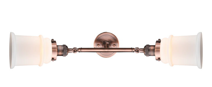 Innovations Franklin Restoration 208L-AC-G181-LED Bath Vanity Light 6 in. wide - Antique Copper