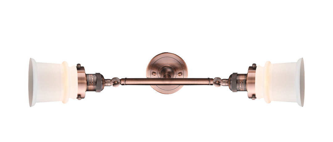 Innovations Franklin Restoration 208L-AC-G181S-LED Bath Vanity Light 6 in. wide - Antique Copper