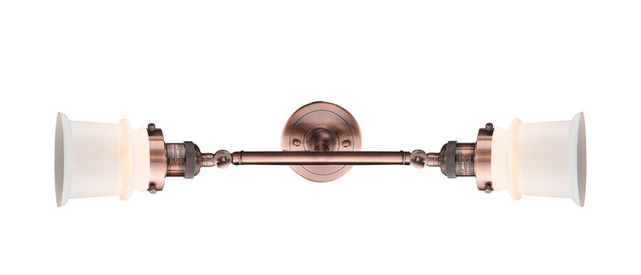 Innovations Franklin Restoration 208L-AC-G181S-LED Bath Vanity Light 6 in. wide - Antique Copper