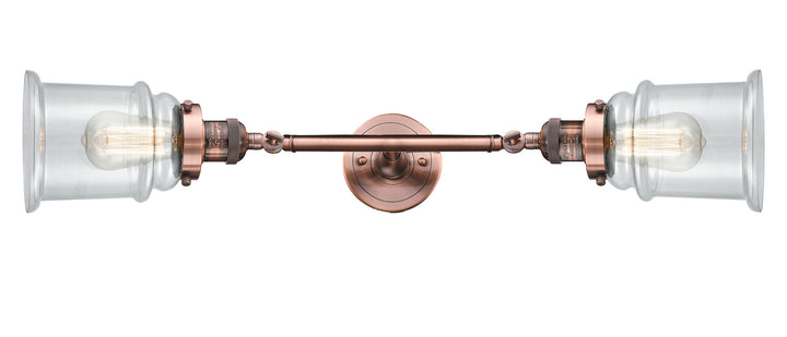 Innovations Franklin Restoration 208L-AC-G182 Bath Vanity Light 6 in. wide - Antique Copper