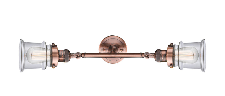 Innovations Franklin Restoration 208L-AC-G182S-LED Bath Vanity Light 6 in. wide - Antique Copper