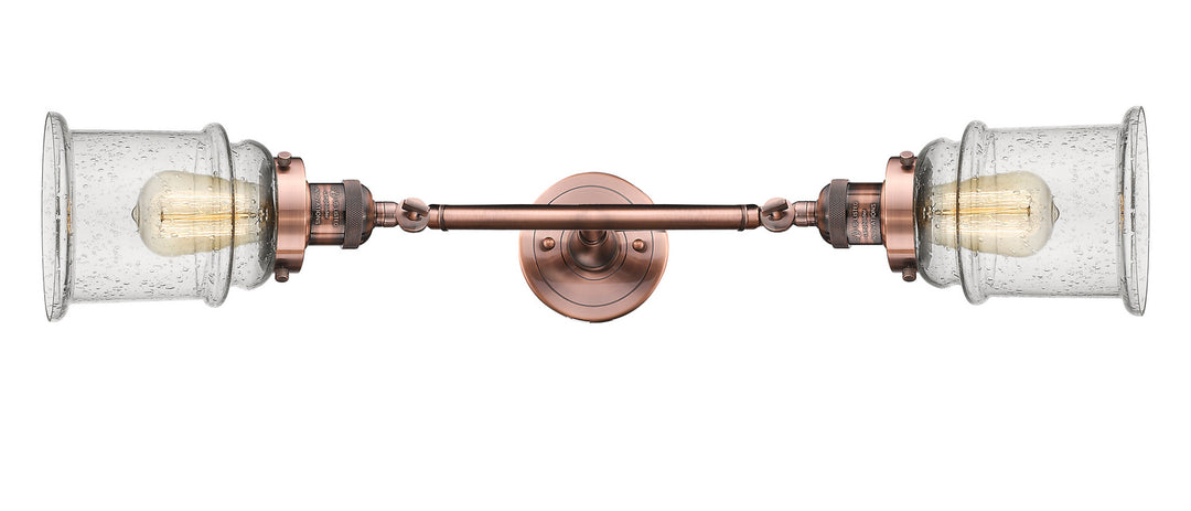 Innovations Franklin Restoration 208L-AC-G184-LED Bath Vanity Light 6 in. wide - Antique Copper