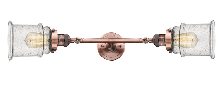 Innovations Franklin Restoration 208L-AC-G184-LED Bath Vanity Light 6 in. wide - Antique Copper