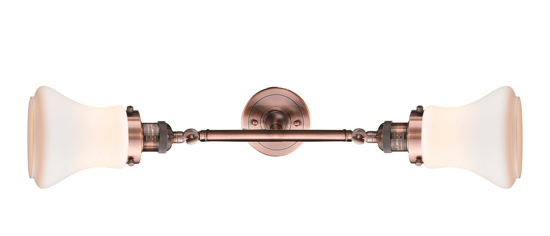 Innovations Franklin Restoration 208L-AC-G191-LED Bath Vanity Light 7 in. wide - Antique Copper