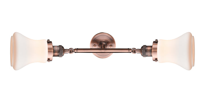 Innovations Franklin Restoration 208L-AC-G191-LED Bath Vanity Light 7 in. wide - Antique Copper