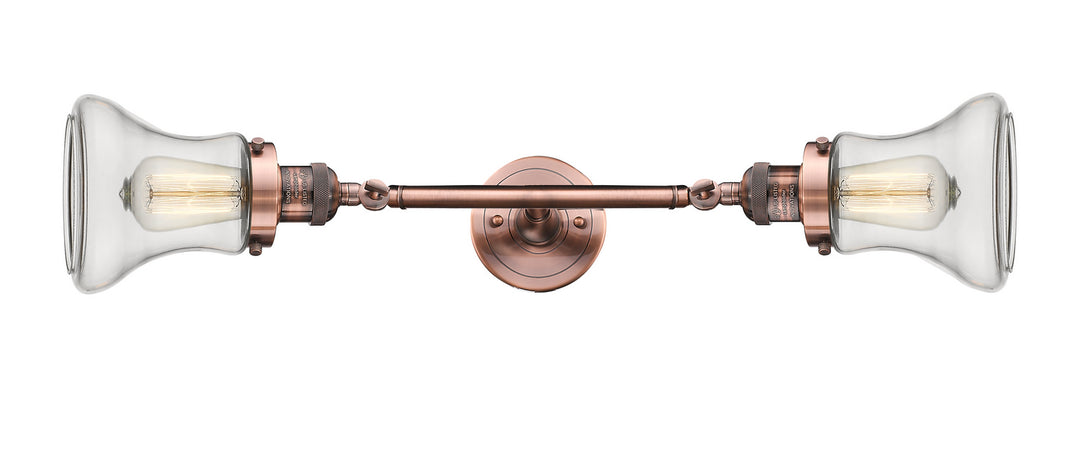 Innovations Franklin Restoration 208L-AC-G192 Bath Vanity Light 7 in. wide - Antique Copper