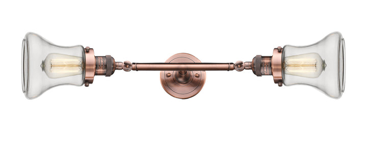 Innovations Franklin Restoration 208L-AC-G192-LED Bath Vanity Light 7 in. wide - Antique Copper