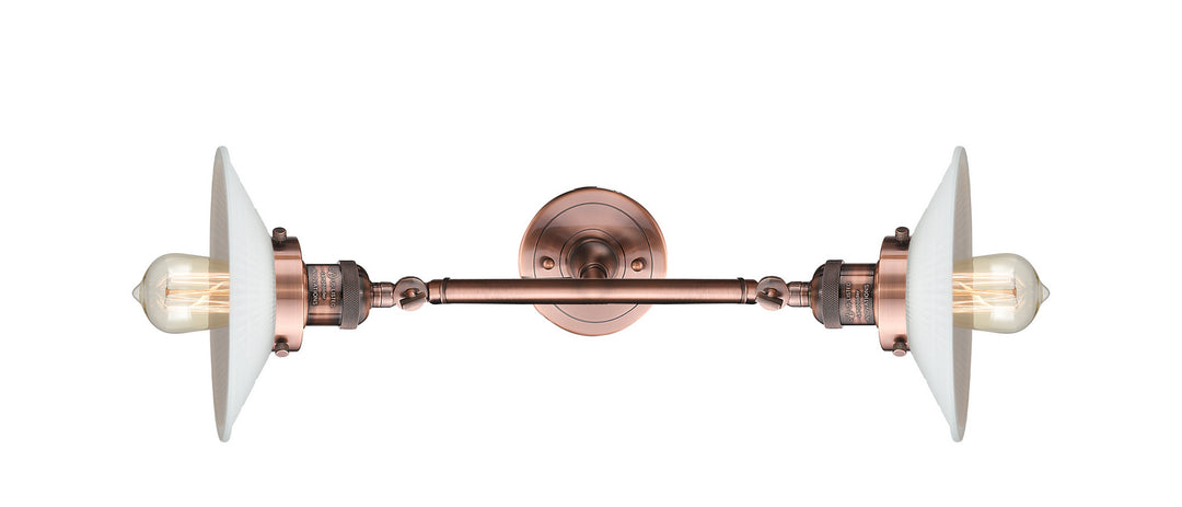 Innovations Franklin Restoration 208L-AC-G1-LED Bath Vanity Light 9 in. wide - Antique Copper
