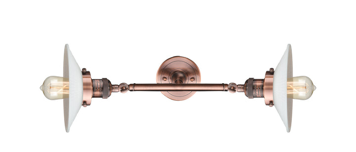 Innovations Franklin Restoration 208L-AC-G1-LED Bath Vanity Light 9 in. wide - Antique Copper