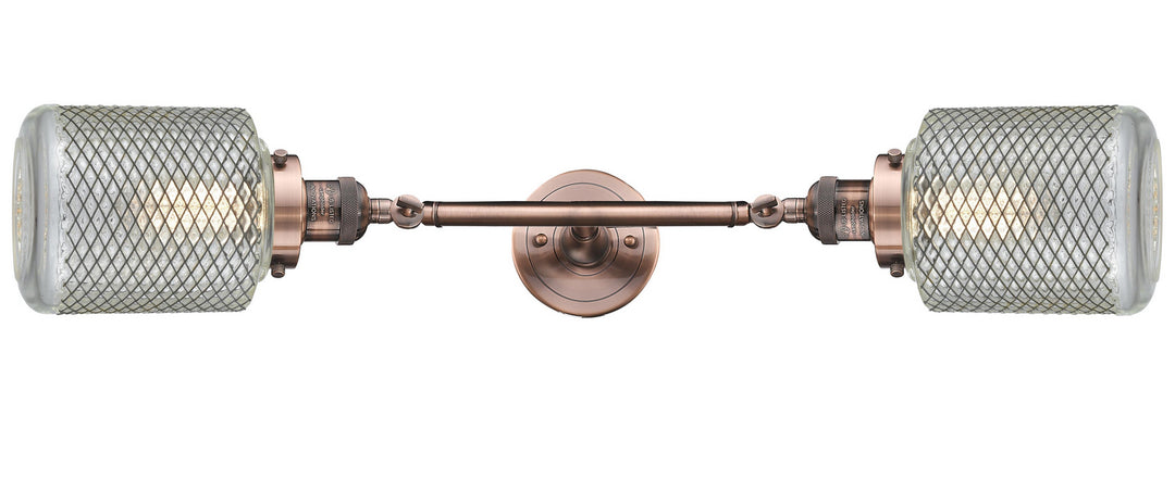 Innovations Franklin Restoration 208L-AC-G262-LED Bath Vanity Light 6 in. wide - Antique Copper