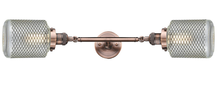 Innovations Franklin Restoration 208L-AC-G262-LED Bath Vanity Light 6 in. wide - Antique Copper