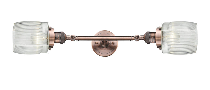 Innovations Franklin Restoration 208L-AC-G302-LED Bath Vanity Light 6 in. wide - Antique Copper