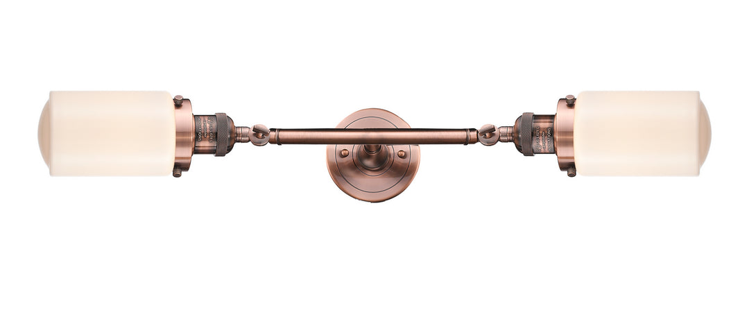 Innovations Franklin Restoration 208L-AC-G311-LED Bath Vanity Light 5 in. wide - Antique Copper