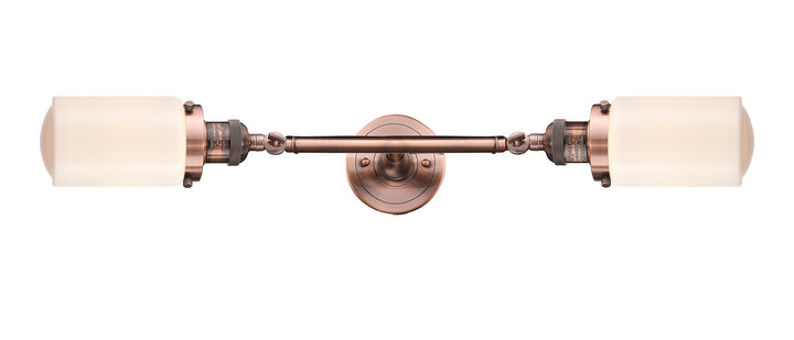 Innovations Franklin Restoration 208L-AC-G311-LED Bath Vanity Light 5 in. wide - Antique Copper