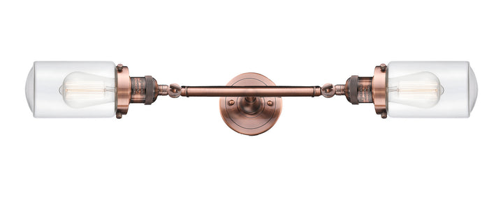 Innovations Franklin Restoration 208L-AC-G312-LED Bath Vanity Light 5 in. wide - Antique Copper