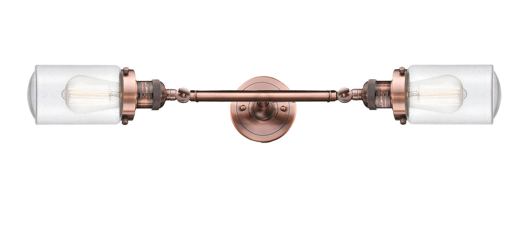 Innovations Franklin Restoration 208L-AC-G314-LED Bath Vanity Light 5 in. wide - Antique Copper
