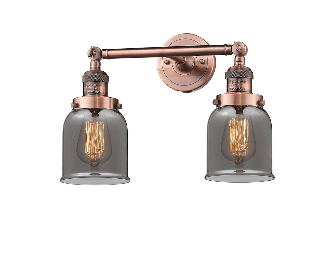 Innovations Franklin Restoration 208L-AC-G53 Bath Vanity Light 5 in. wide - Antique Copper