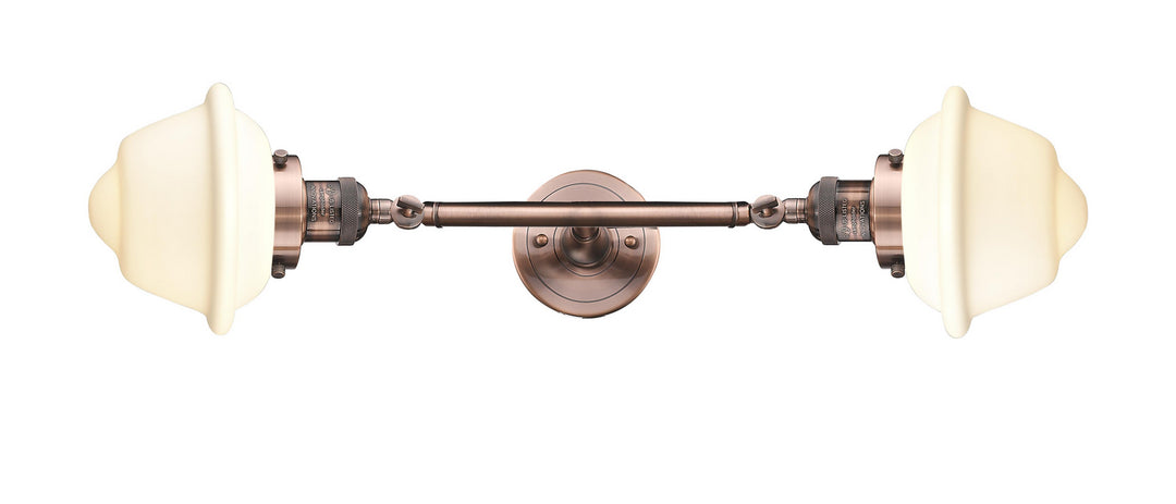 Innovations Franklin Restoration 208L-AC-G531 Bath Vanity Light 8 in. wide - Antique Copper
