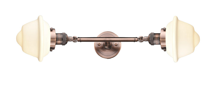 Innovations Franklin Restoration 208L-AC-G531-LED Bath Vanity Light 8 in. wide - Antique Copper