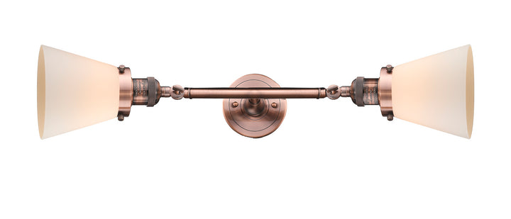 Innovations Franklin Restoration 208L-AC-G61-LED Bath Vanity Light 7 in. wide - Antique Copper