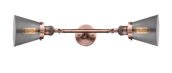 Innovations Franklin Restoration 208L-AC-G63 Bath Vanity Light 7 in. wide - Antique Copper