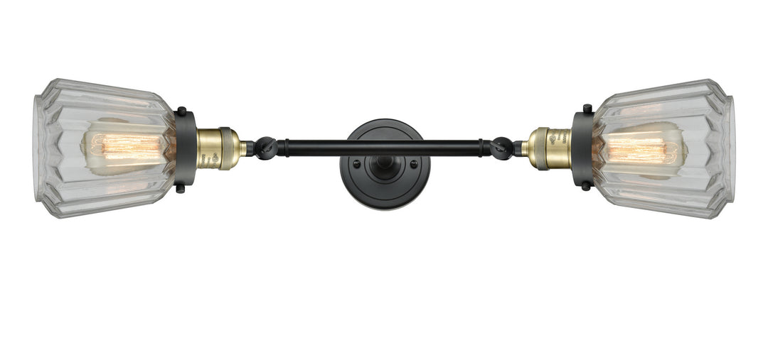 Innovations Franklin Restoration 208L-BAB-G142 Bath Vanity Light 7 in. wide - Black Antique Brass