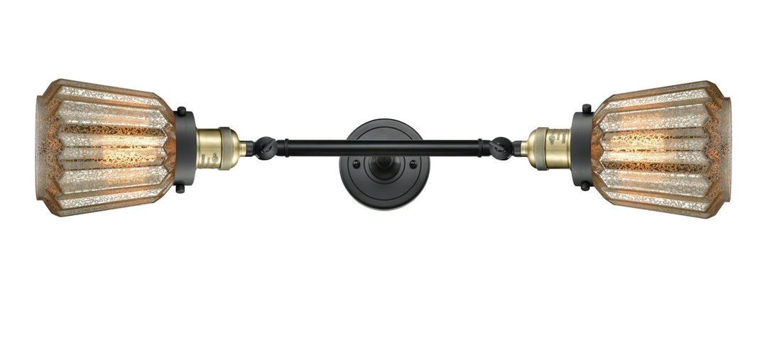 Innovations Franklin Restoration 208L-BAB-G146 Bath Vanity Light 7 in. wide - Black Antique Brass