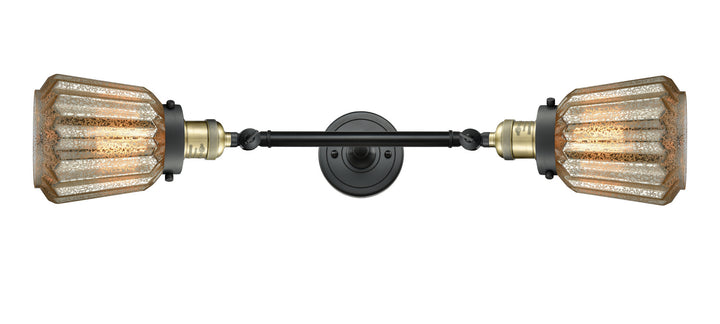 Innovations Franklin Restoration 208L-BAB-G146-LED Bath Vanity Light 7 in. wide - Black Antique Brass