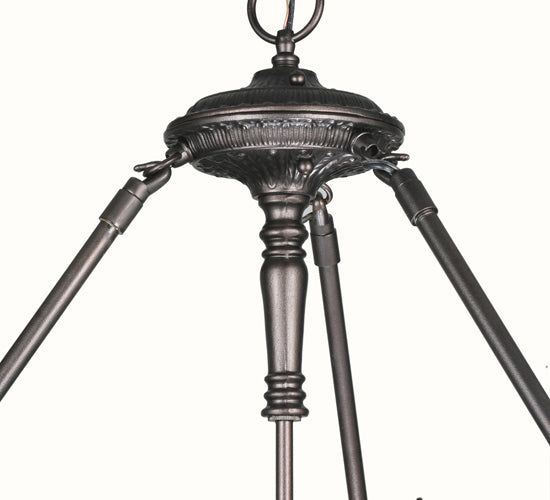 Meyda Tiffany Lighting 110426 Leaping Trout Six Light Chandelier Utility Light Bronze / Dark
