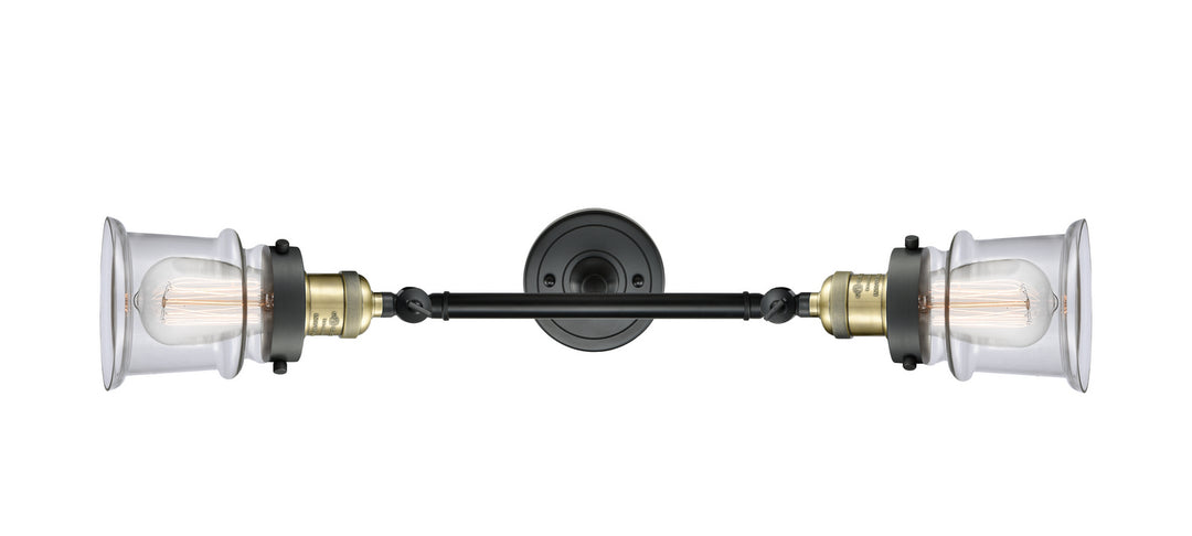 Innovations Franklin Restoration 208L-BAB-G182S-LED Bath Vanity Light 6 in. wide - Black Antique Brass