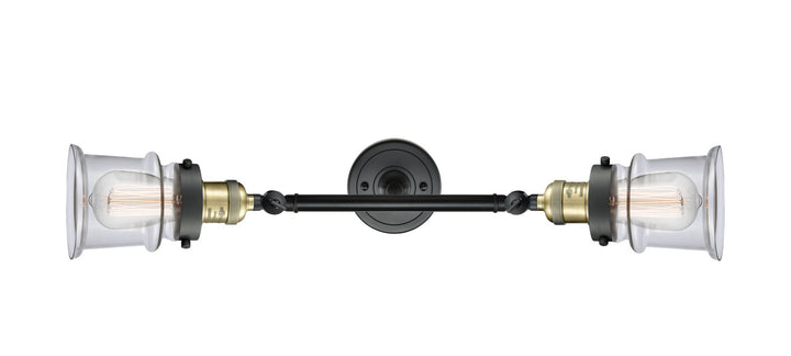 Innovations Franklin Restoration 208L-BAB-G182S-LED Bath Vanity Light 6 in. wide - Black Antique Brass