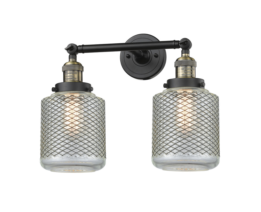 Innovations Franklin Restoration 208L-BAB-G262 Bath Vanity Light 6 in. wide - Black Antique Brass