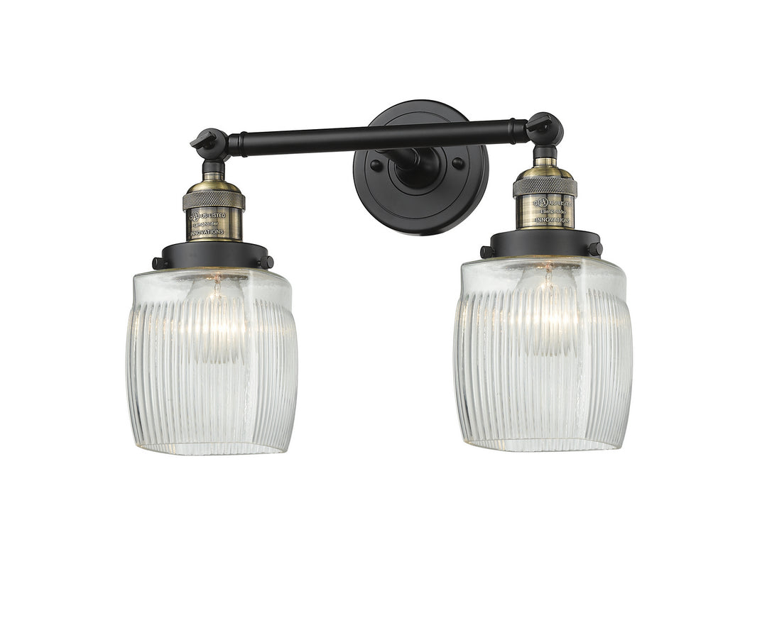 Innovations Franklin Restoration 208L-BAB-G302-LED Bath Vanity Light 6 in. wide - Black Antique Brass
