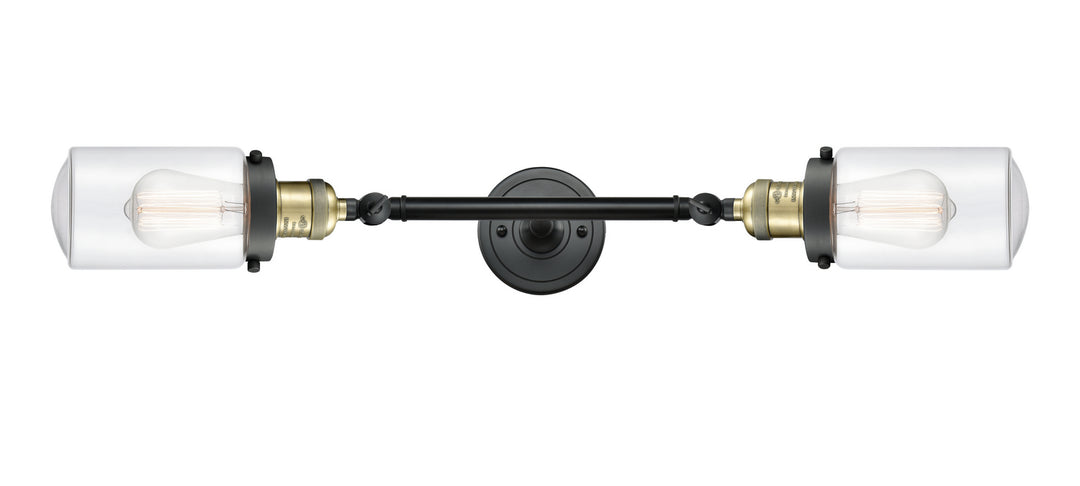 Innovations Franklin Restoration 208L-BAB-G312 Bath Vanity Light 5 in. wide - Black Antique Brass