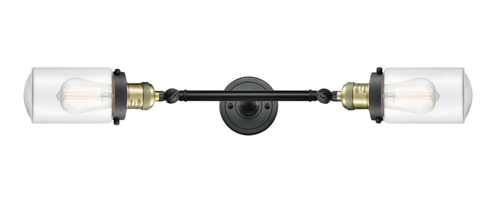 Innovations Franklin Restoration 208L-BAB-G312 Bath Vanity Light 5 in. wide - Black Antique Brass