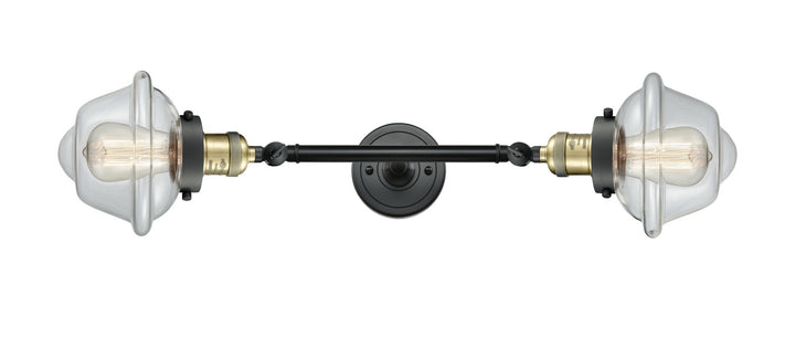 Innovations Franklin Restoration 208L-BAB-G532 Bath Vanity Light 8 in. wide - Black Antique Brass