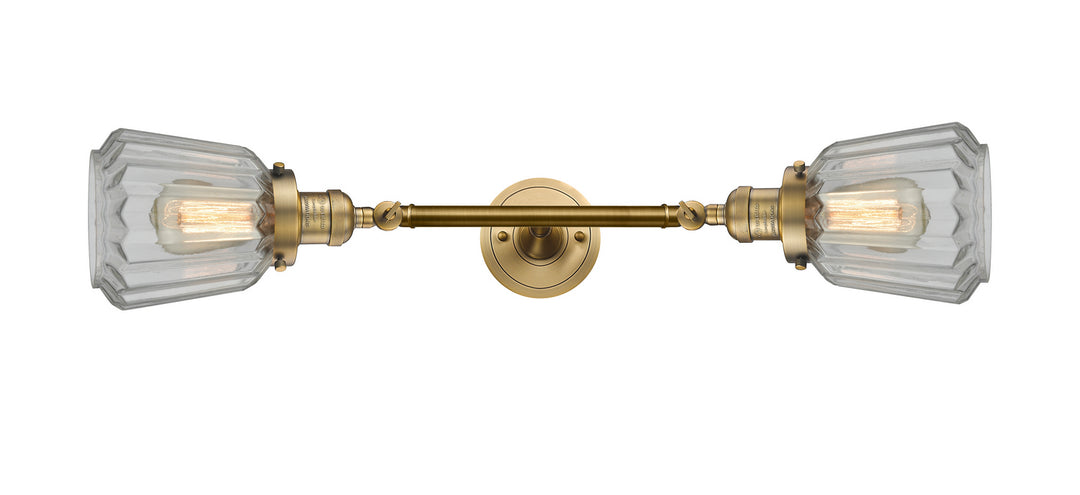 Innovations Franklin Restoration 208L-BB-G142-LED Bath Vanity Light 7 in. wide - Brushed Brass