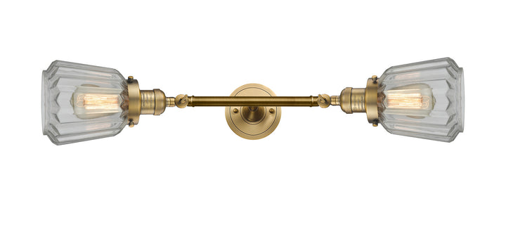 Innovations Franklin Restoration 208L-BB-G142-LED Bath Vanity Light 7 in. wide - Brushed Brass