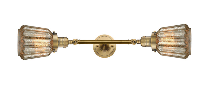 Innovations Franklin Restoration 208L-BB-G146 Bath Vanity Light 7 in. wide - Brushed Brass