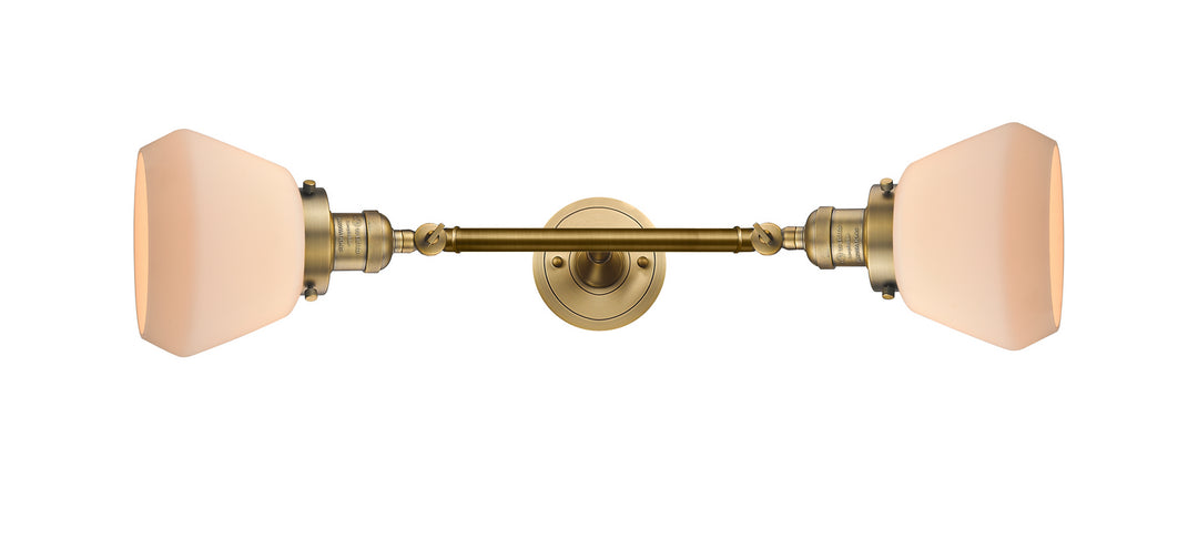 Innovations Franklin Restoration 208L-BB-G171 Bath Vanity Light 7 in. wide - Brushed Brass