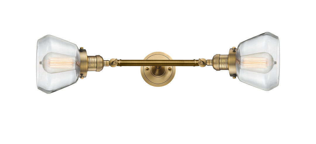 Innovations Franklin Restoration 208L-BB-G172 Bath Vanity Light 7 in. wide - Brushed Brass