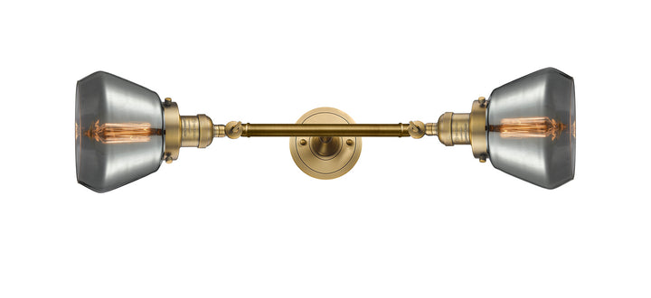 Innovations Franklin Restoration 208L-BB-G173 Bath Vanity Light 7 in. wide - Brushed Brass