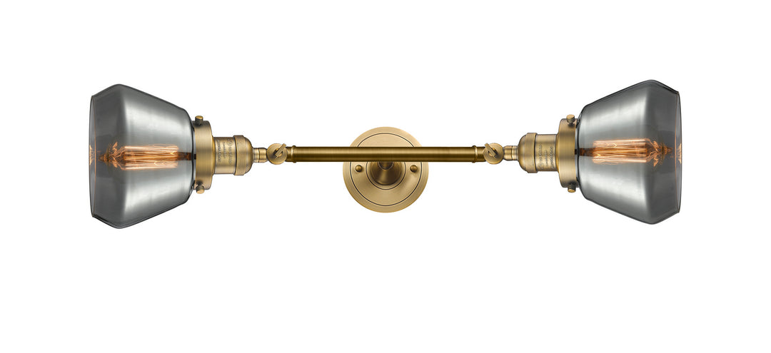 Innovations Franklin Restoration 208L-BB-G173-LED Bath Vanity Light 7 in. wide - Brushed Brass