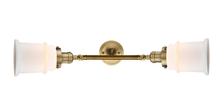 Innovations Franklin Restoration 208L-BB-G181-LED Bath Vanity Light 6 in. wide - Brushed Brass